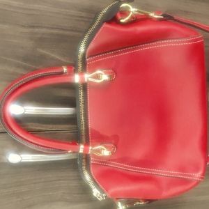 Red brand-new handbag